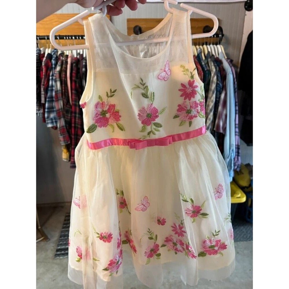 Jona Michelle girls 4T formal dress with flowers